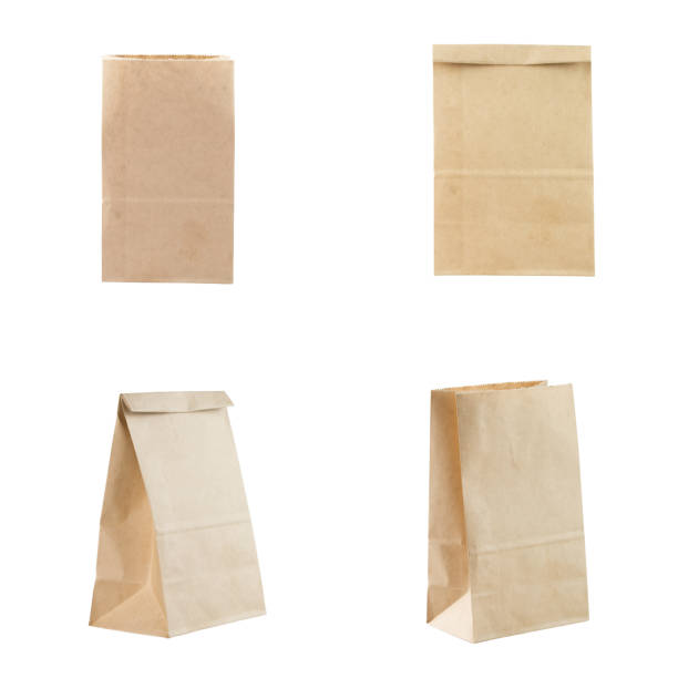 istock set of bag papers on white background. 937778294