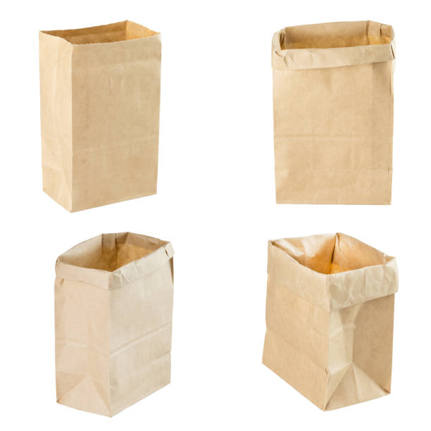 istock set of bag papers on white background. 937778320
