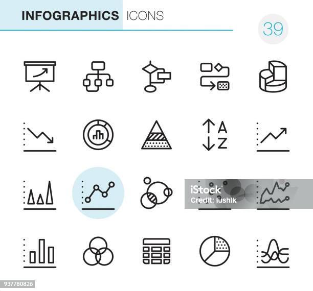 Infographics Pixel Perfect Icons Stock Illustration - Download Image Now - Icon Symbol, Flow Chart, Graph