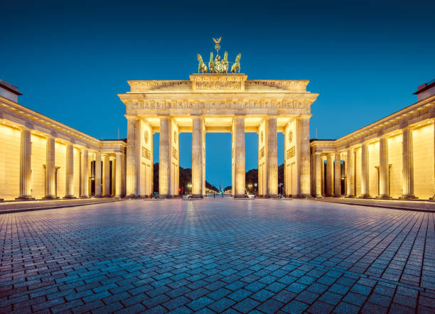istock Berlin Brandenburg Gate in twilight, Germany 937781388