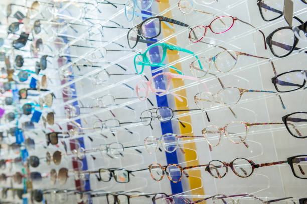 istock eye glasses on the stand 937784052