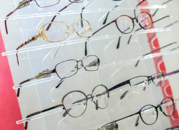 istock eye glasses on the stand 937784330