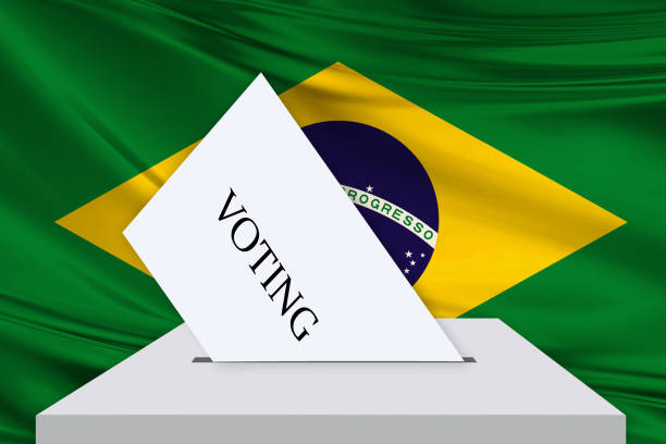 istock Ballot box with national flag on background- Brazil 937790840