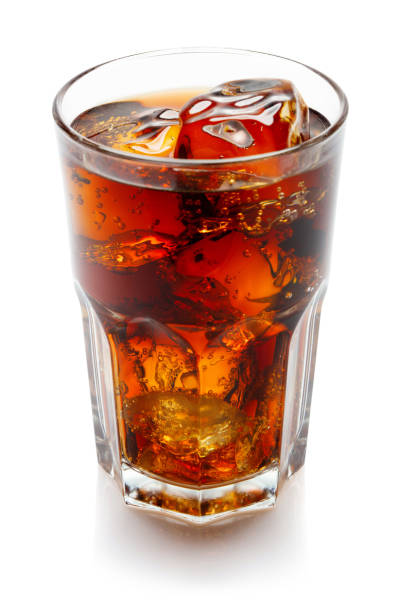 istock single glass of cola with ice cubes isolated on white background 937791008