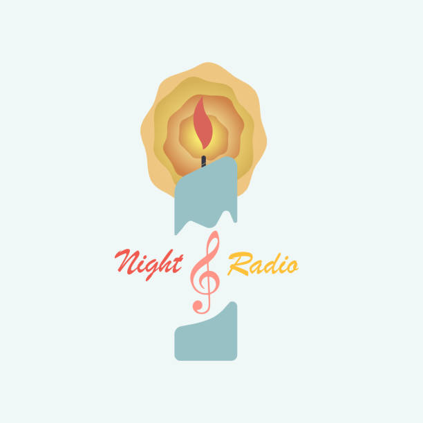 ilustrações de stock, clip art, desenhos animados e ícones de night radio - treble clef music fire musical symbol