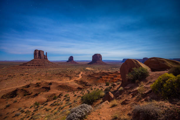 istock Monument Valley in moonlight on a starry night, Arizona, USA 937796152