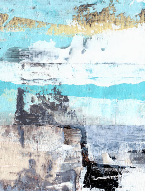istock Abstract art background.  Acrylic on masking tape. 937796944