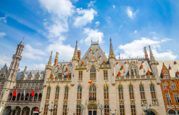 istock Beautiful Market Square (Markt) in Bruges, Belgium. 937803114