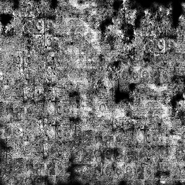 istock Grunge texture black and white. Abstract monochrome pattern of cracks, chips, spots, lines. Dark background for printing and design. Vintage old surface is dirty 937808192