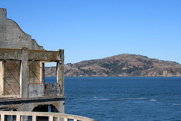 Beautiful View San Francisco Bay from Alcatraz Island stock photo