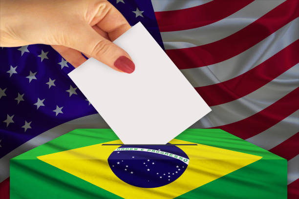 istock Election in Brazil - voting at the ballot box 937823012
