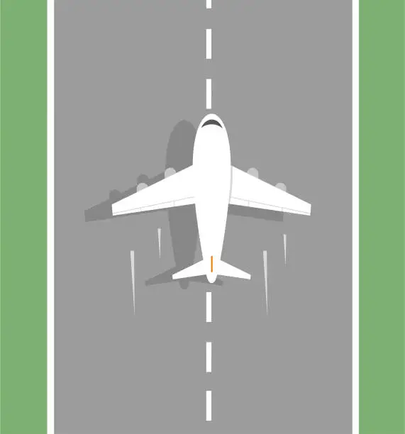 Vector illustration of Plane taking off