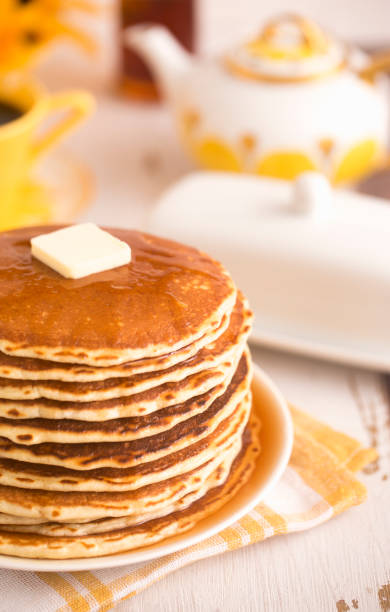 istock A Stack of Fresh Buttermilk Pancakes with Butter and Syrup 937833894
