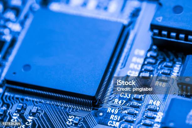 Abstractclose Up Of Mainboard Electronic Computer Background Stock Photo - Download Image Now