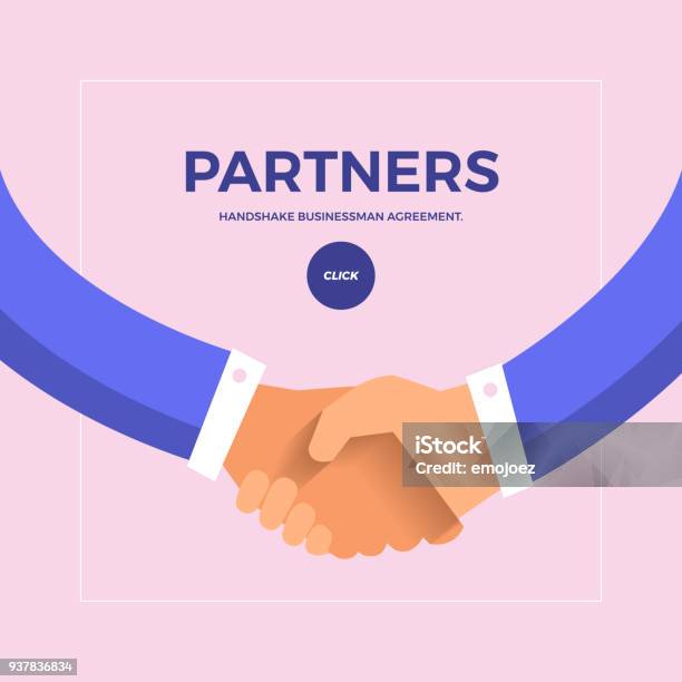 Partner Business Stock Illustration - Download Image Now - Handshake, Partnership - Teamwork, Agreement