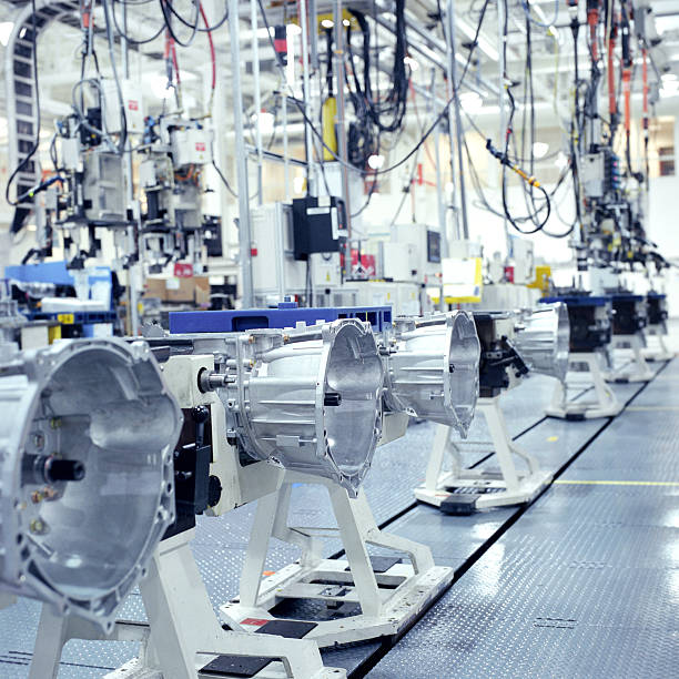 istock Transmissions in a car factory 93783885