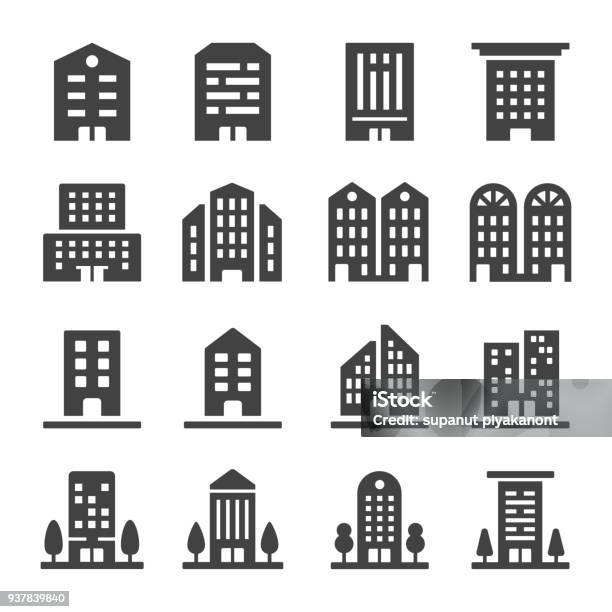 Building Icon Stock Illustration - Download Image Now - Icon Symbol, Construction Industry, Apartment