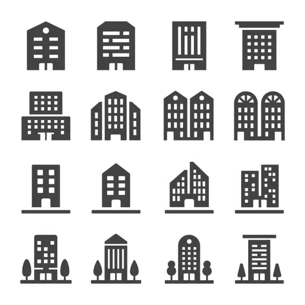 Vector illustration of building icon