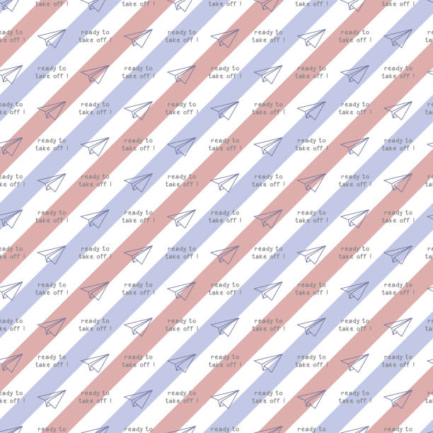 Classic, cute, and flexible pattern for brand who has fun style. The art vector graphic can be repeated. Blue and red stripe from classic envelope give a modern and vintage mood.