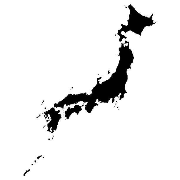 ilustraciones, imágenes clip art, dibujos animados e iconos de stock de mapa de japón en alta resolución - honshu