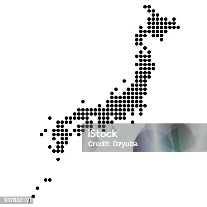 istock dotted map of Japan 937850130