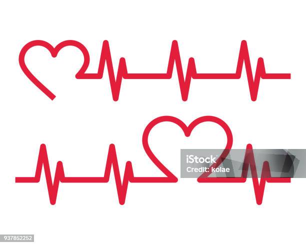 Heartbeat Icons Stock Illustration - Download Image Now - Electrocardiography, Analyzing, Blood