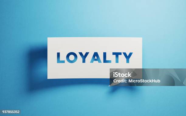 White Chat Bubble On Blue Background Stock Photo - Download Image Now - Loyalty, Customer, Marketing