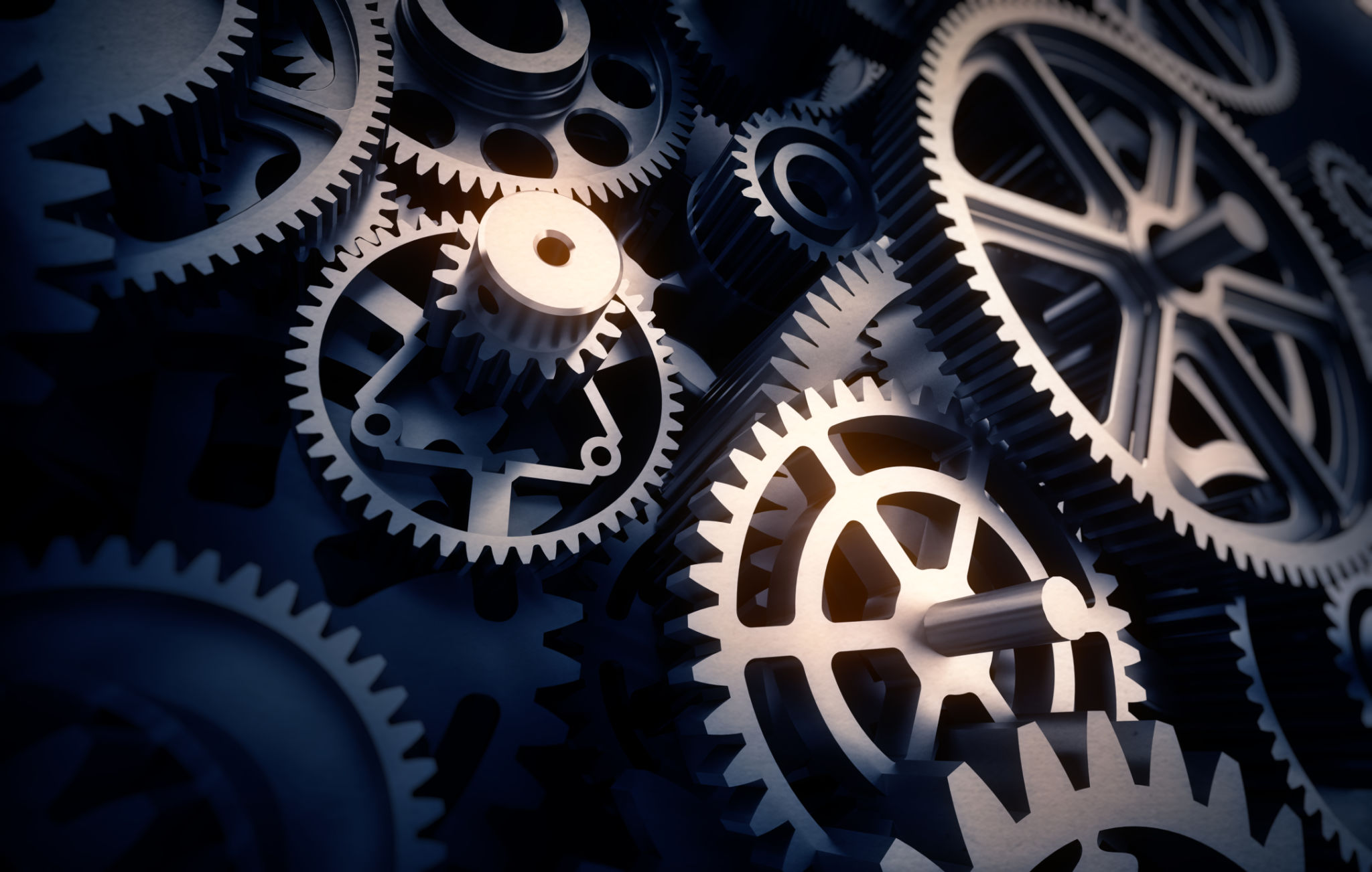 gears detail, 3d render