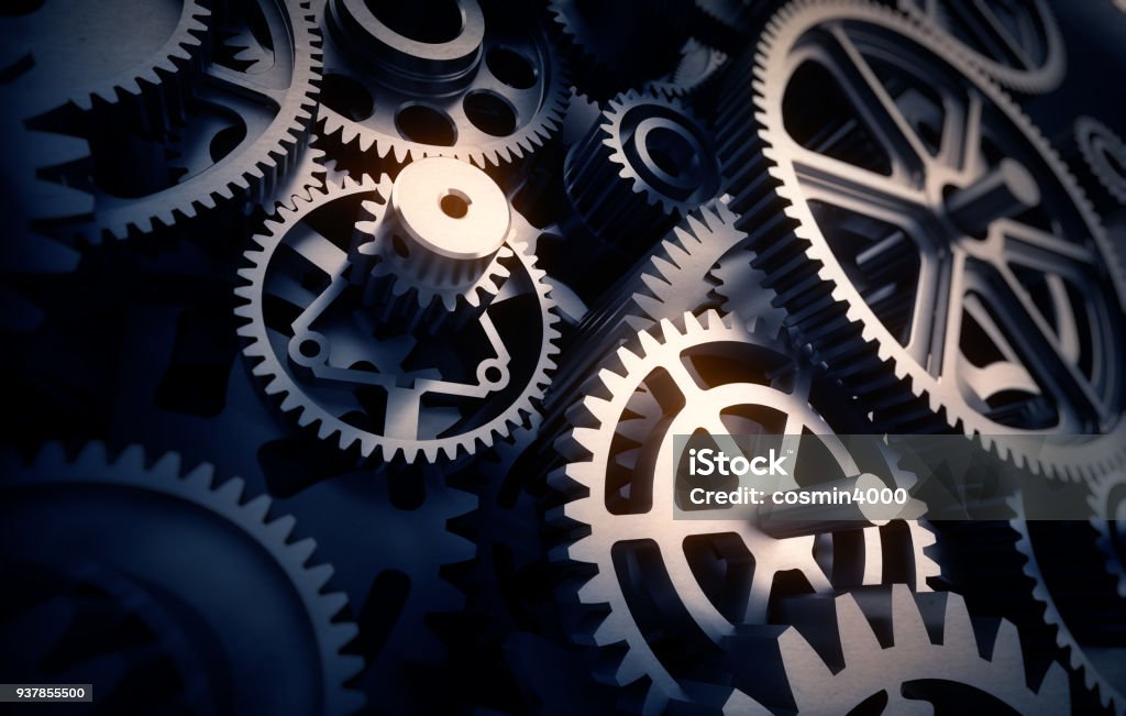 gears detail gears detail, 3d render Gear - Mechanism Stock Photo