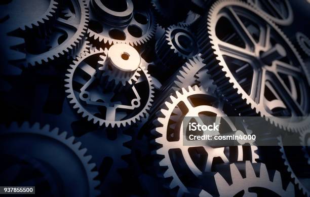 Gears Detail Stock Photo - Download Image Now - Gear - Mechanism, Gearshift, Backgrounds