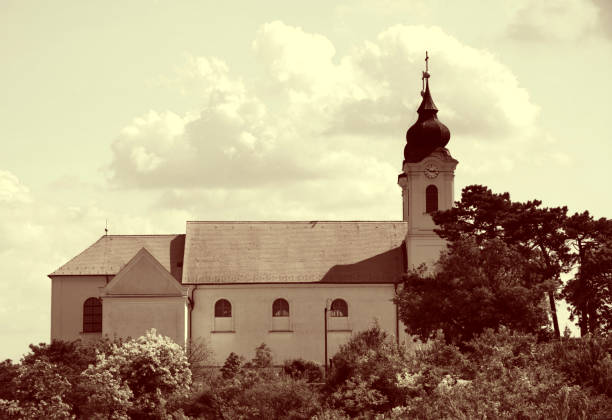 Benedictine abbey in Tihany, Hungary ( Vintage style )