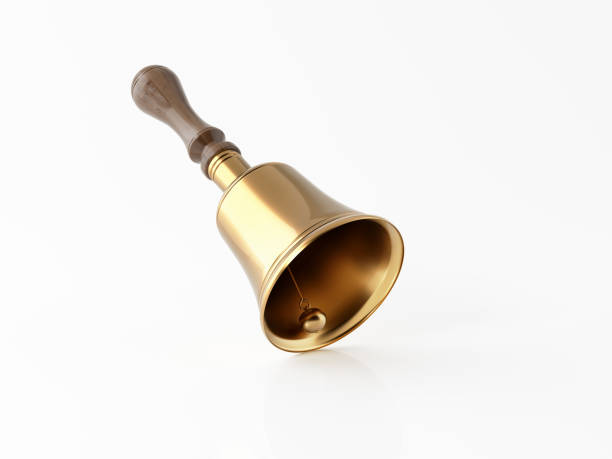 Ring Bell Isolated On White Background Ring bell isolated on white background. Horizontal composition with clipping path and copy space. bell photos stock pictures, royalty-free photos & images