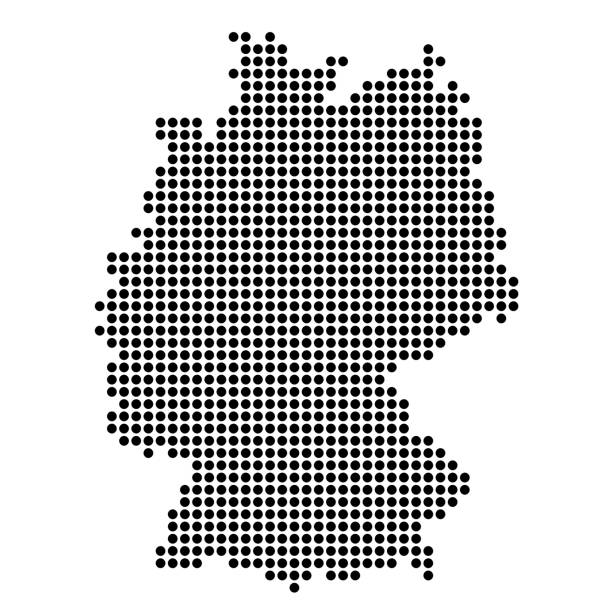 die karte von deutschland - deutschland stock-grafiken, -clipart, -cartoons und -symbole