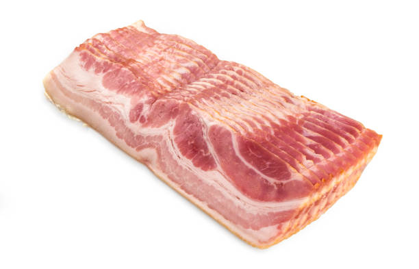 frischen speck - raw bacon stock-fotos und bilder