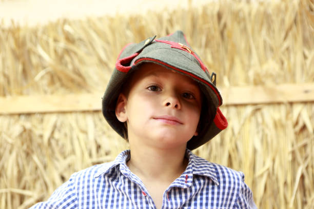 Child in budenovka hat