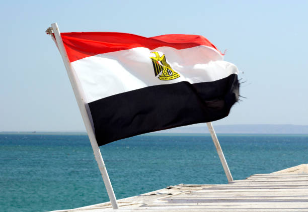 istock Egyptian Flag and Red Sea 937877646
