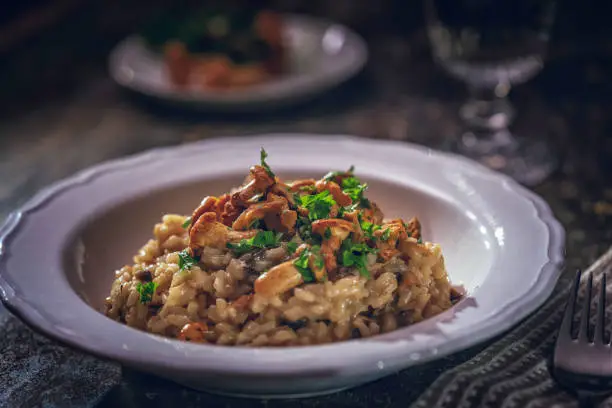 Risotto with Chanterelle Mushrooms and Parmesan