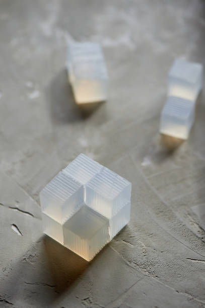 istock Blank for making soap with their hands in the shape of a cube. Soap making.Basis 937906886
