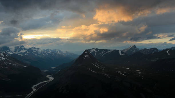 istock Canada, Alberta Jasper National Park -Athabasca Glacier Ridge Sunset Color 937914546