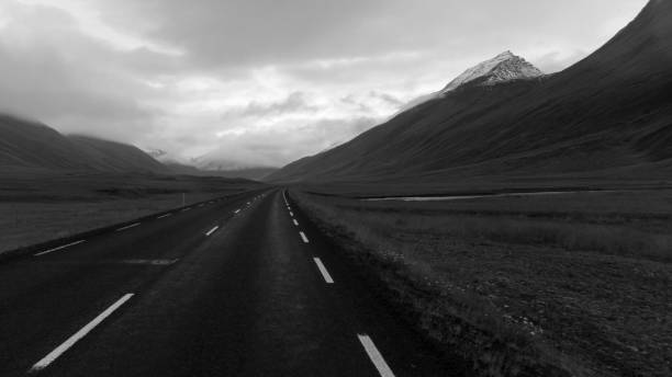 istock Iceland Westfjords Drangsnes Mountain Road Monochrome 937914756