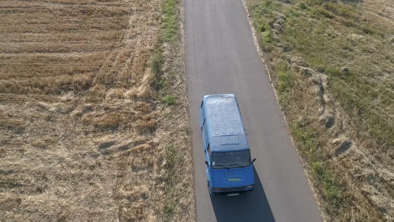 Truck on the country road