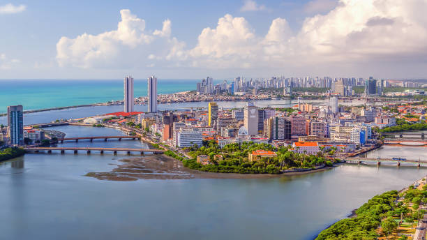 Panoramic view from Recife stock photo