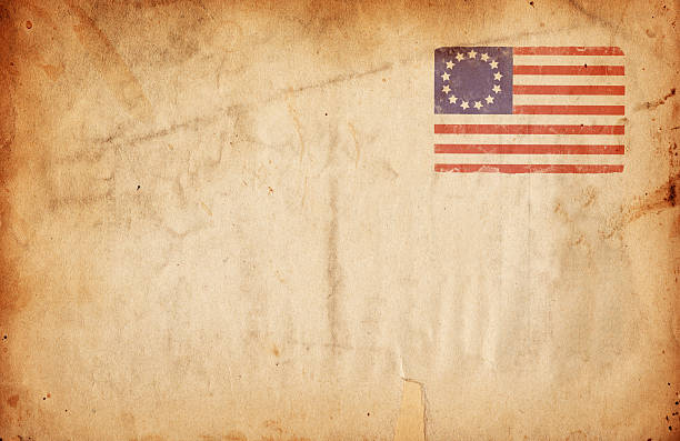 Vintage American Flag Paper XXXL  betsy ross house stock pictures, royalty-free photos & images