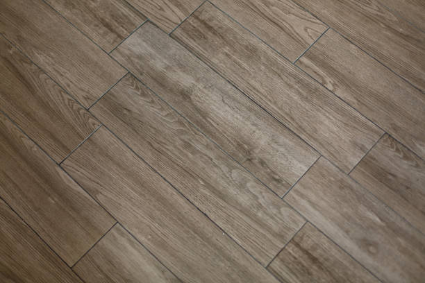 istock Laminate boards blurred background wooden texture Laminate flooring 937933024