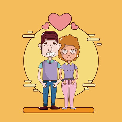Cute And Funny Couple Cartoons Stock Illustration - Download Image Now -  Adults Only, Art, Calendar Date - iStock