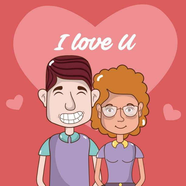 I Love You Card Couple Cartoon Stock Illustration - Download Image Now -  Adults Only, Armchair, Art - iStock