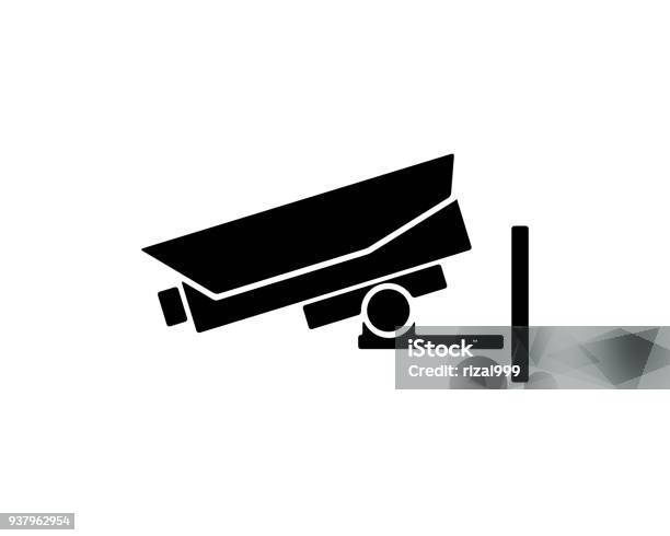 Security Camera Icon Design Illustrationsilhouette Design Style Stock Illustration - Download Image Now