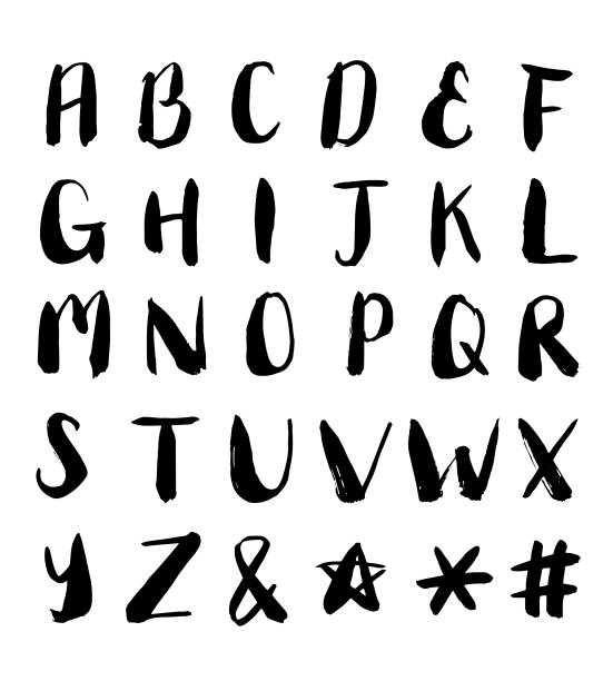 Brush Lettering - Alphabets and Symbols Hand-drawn graphics.
All items are grouped individually for easy editing.
Download with 1 EPS10. cursive ampersand stock illustrations
