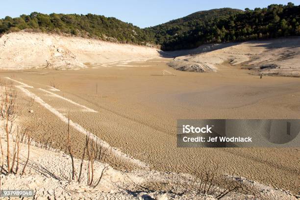 Empty Lake At Bimont Dam Near Aix En Provence France Stock Photo - Download Image Now