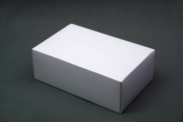 istock Empty Package white cardboard box or tray  for product on grey background. 938004368